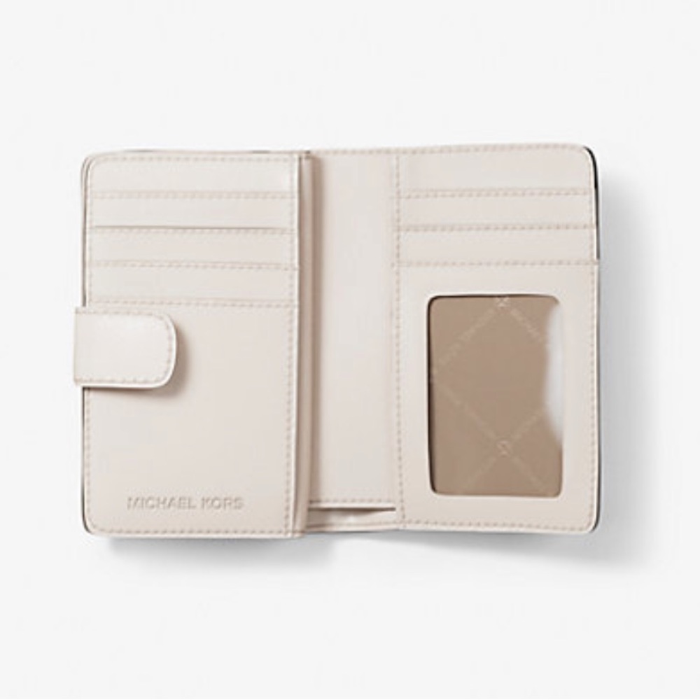 Michael Kors Jet Set Medium Floral Embellished Signature Logo Bi-fold Wallet NWT - Picture 2 of 16